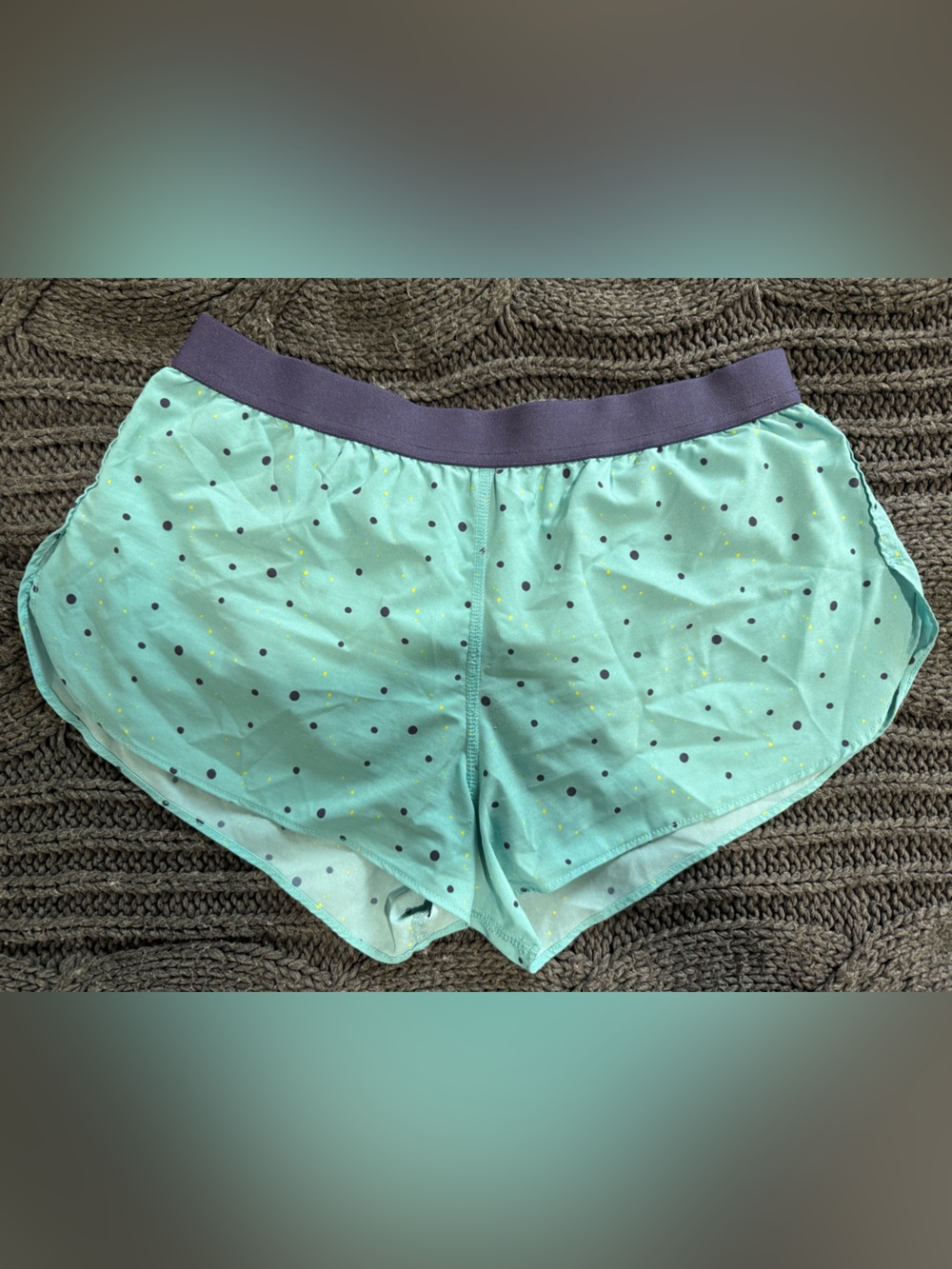 Rabbit Mint Green Polka Dot Athletic Shorts - Picture 2 of 4